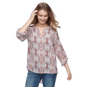 Women’s Mid Sleeve Multi Print Blouse